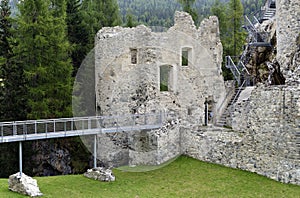 The Castle of Andraz, in the Lagazuoi and 5 Torri area, Italy