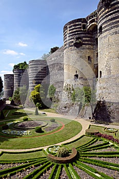 Castle of Angers in France photo