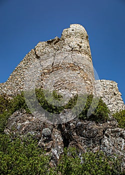 Castle of Asklipio on Rhodes island, Dodecanese islands, Greece, Europa morning time