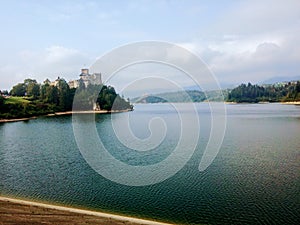 Castle on the background of the lake