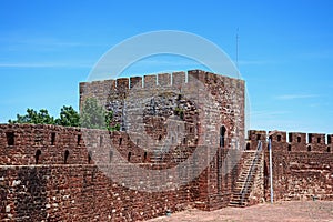 Castle battlements and tower, Silves, Portugal.