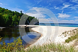 Castle Beach on the Superior Lake, Michigan, USA