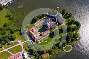 Castle, beautiful aerial view in sunny day