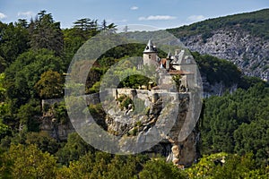 Castle of Belcastel in Lacave. Lot, Midi-Pyrenees, France