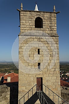 Castle bell tower in Castelo Novo village in Portugal photo