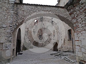 Castle Beseno atop a hill in Besenello Italy