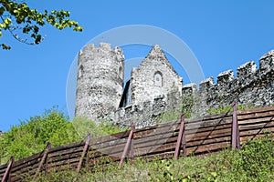 Castle Bezdes near Machas lake, front wiev. Czech landscape