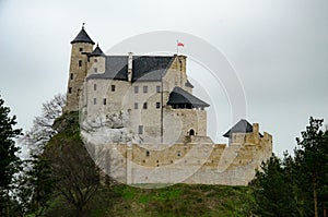 Castle in Bobolice village Poland