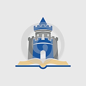 Castle Book Education Logo Design