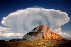 Castle Butte in Big Muddy Valley photo