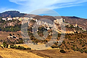 The castle of Caccamo and the village photo