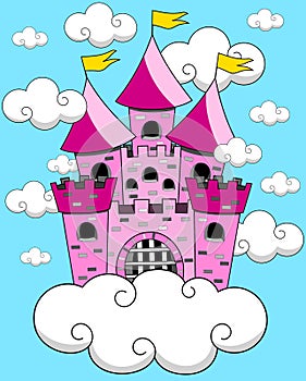 Castle Cartoon Fantasy Floating