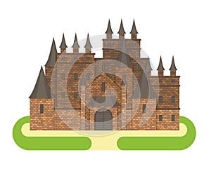 Castle cartoon vector illustration