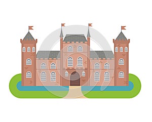 Castle cartoon vector illustration