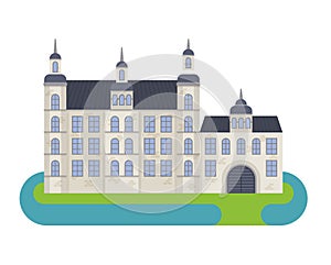 Castle cartoon vector illustration