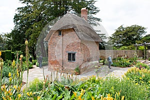 An English cottage in the middle of the Newt gardens, Somerset