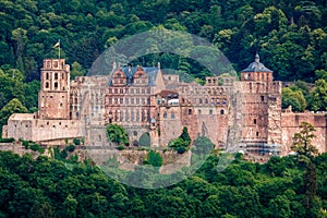 The castle Castle Ruin in Heidelberg, Baden Wuerttemberg, Germany