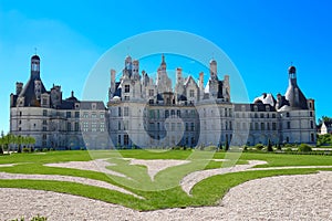 The castle Chambord in the Loire Valley ,France. Built in 1519-1547