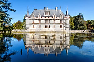 Castle chateau de Azay-le-Rideau, France