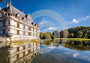 Castle chateau de Azay-le-Rideau, France