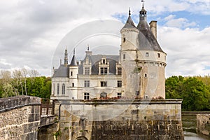 Castle Chenonceau entry, Loire Valley, France