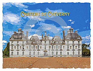 Castle Cheverny. Cheverny, Loir-et-Cher, France.