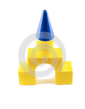 Castle of children's blocks. Tower.