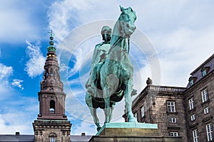 Castle Christiansborg in the city Copenhagen, Denmark