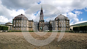 Castle Christiansborg in Copenhagen on a summer day