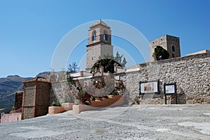 Castle and church, Alora, Spain.