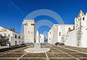 The castle, churches and monument of queen Isabela, Estremoz, Prtugal