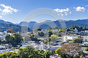 Castle City View Buildings Mountain Odawara Kanagawa Japan