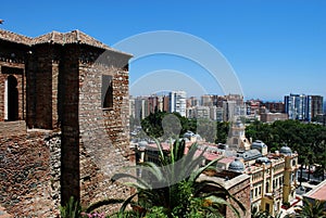 Castle and city view, Malaga, Spain. photo