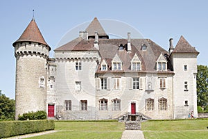 Castle of Clermont (fr.ChÃÂ¢teau de ClÃÂ©ron). Region Franche-Comte, France. photo