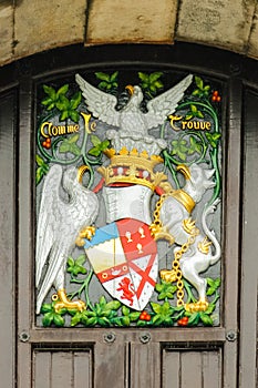 The castle. Coat of Arms. Kilkenny. Ireland