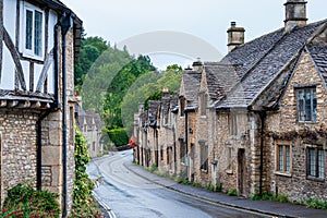 Castle Combe, quaint village with well preserved masonry houses dated centuries back.