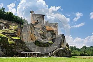 Castle of Commarque in the Black Perigord in France