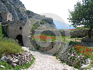 Castle in Corinth in Greece