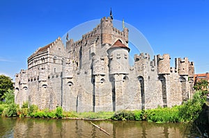 Castle of the Counts in Ghent Belgium. The Gravensteen is a castle originating from the Middle Ages