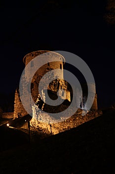 Castle in the dark photo