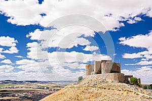 Castle de la Muela a on the hill of Consuegra (Spain