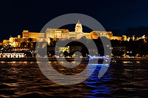 Castle district with danube river in budapest