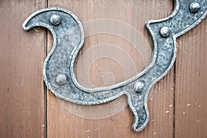 Castle door texture with faded wood