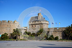 The castle of Duchess Anne of Brittany in the walled city houses the town hall and the museum of history of the city and