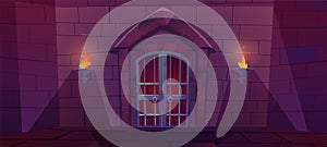 Castle dungeon wall cartoon background for game