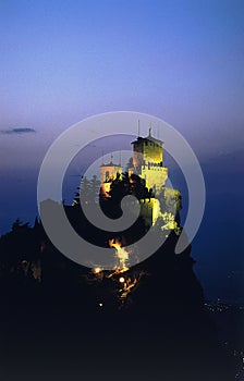 Castle at dusk