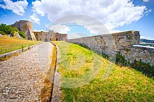Castle entrance driveway bovino - apulia - italy