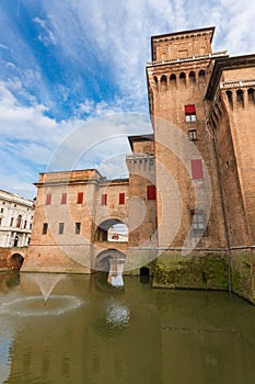 Castle Estense in Ferrara, Italy