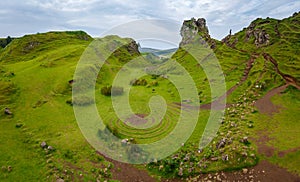 Castle Ewen - Fairy Glen with circular, spiral like pattern, Uig, Portree