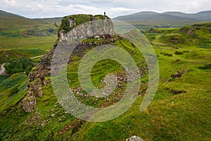 Castle Ewen - Fairy Glen hills formation with circular, spiral like pattern, Uig, Portree photo